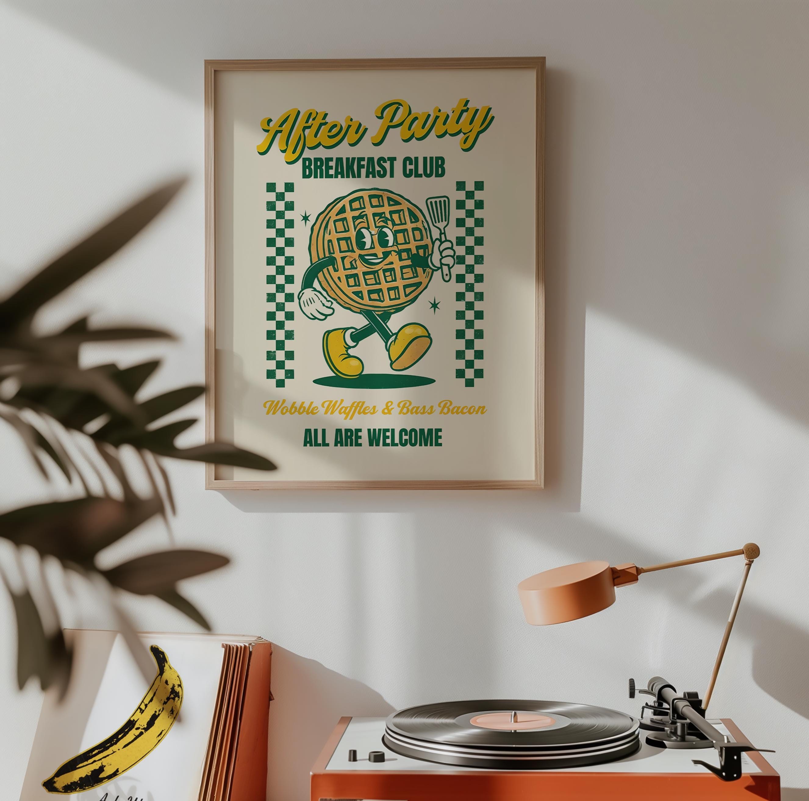 Breakfast Rave After Party Breakfast Club Print Rave Poster EDM Merch EDM Poster ...