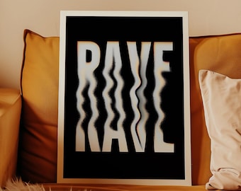 Rave Poster Rave Wall Art EDM Poster EDM Merch Rave Accessories Festival Accessories Gift for Raver DJ Gift Rave Gift Rave Decor Rave Shirt
