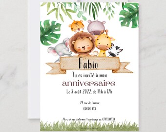 Jungle Invitation Etsy France