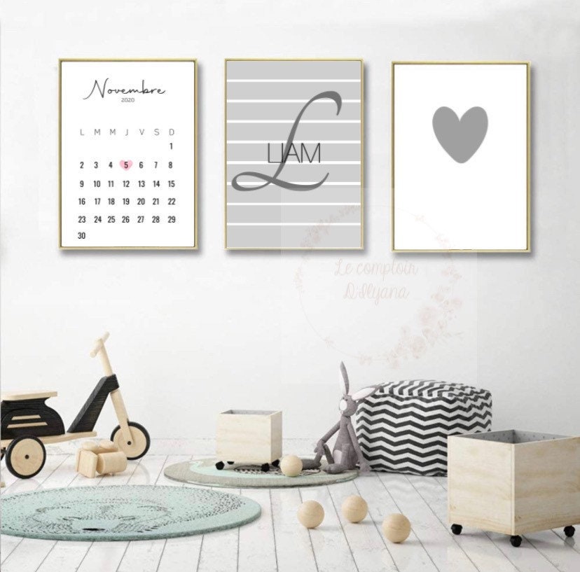 Trio Affiches + Cadres Love Boy & Girl