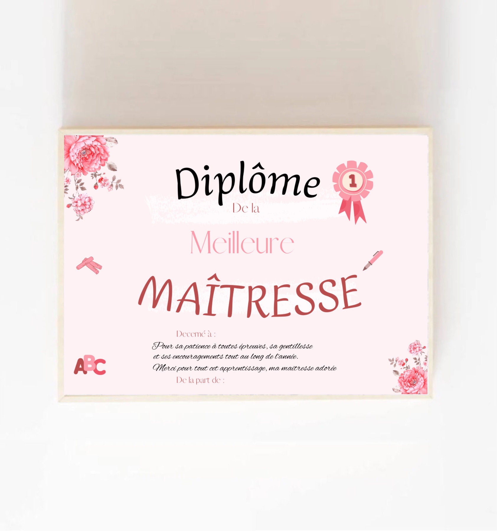 Imprimer Vierge Diplome Jeu Des 12 Mois A Personnaliser Gratuit Diplome - Etsy France