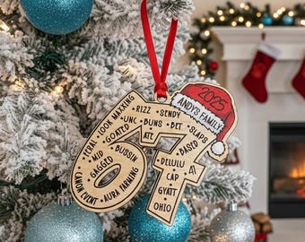 Personalized Six Seven Ornament, Custom Name 67 Meme Ornament Teen Slang Ornament, Funny Teenager Ornament, Gen Z Teenager Tween Ornament
