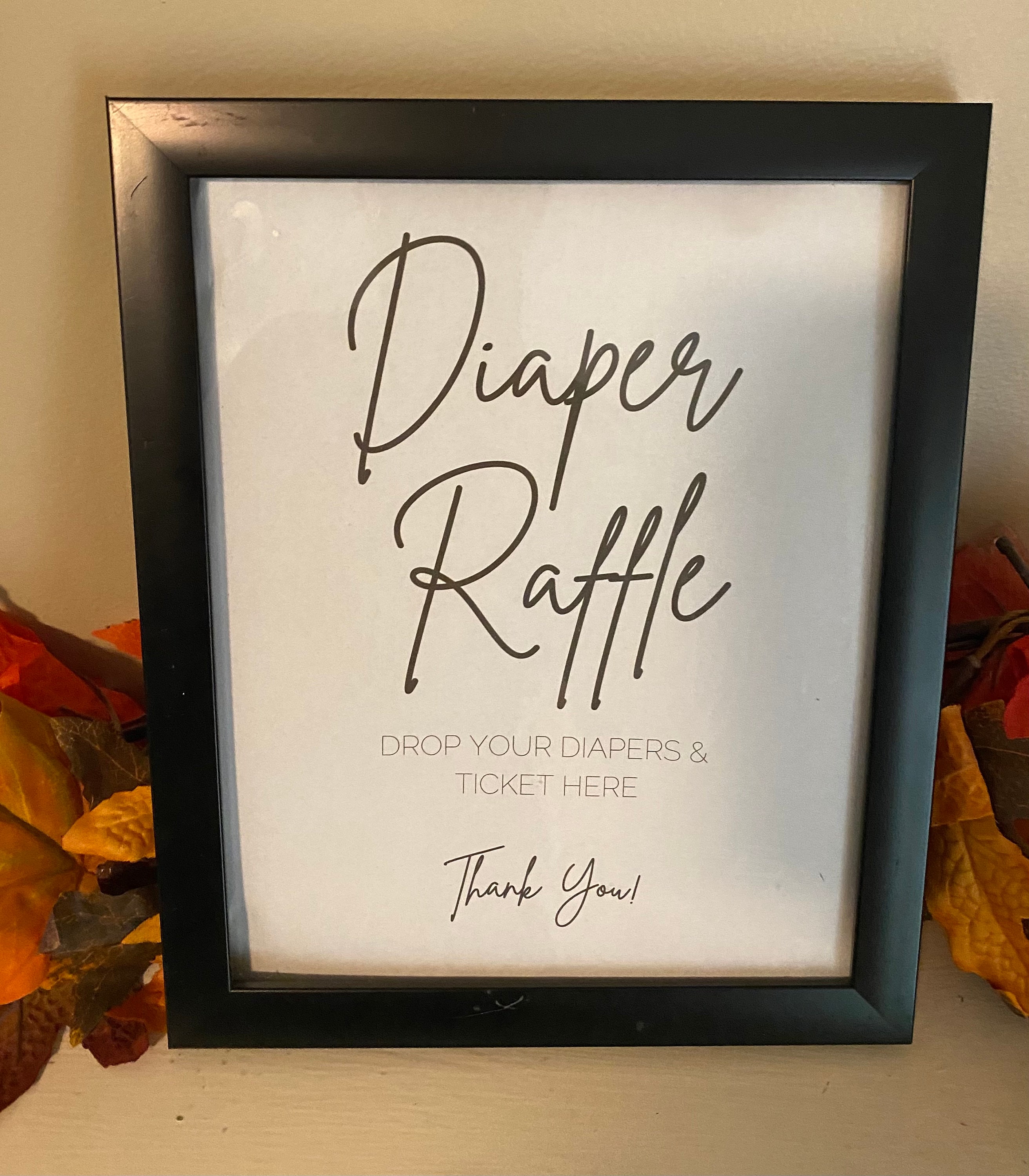 Diaper Raffle Container. Sign Diaper Raffle Sign - Etsy