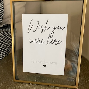 Wish you were here sign
