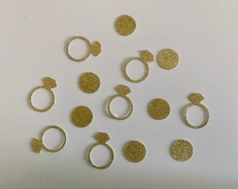 Glitter Engagement Ring Confetti: Bachelorette Party Decor
