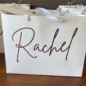 Bridesmaid gift bags, personalized gift bags, bridal party gift bags, wedding party bags, wedding bags