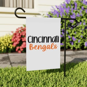 Cincinnati Bengals tuinbanner, buitendecor, achterklepdecoratie, cadeau sportfan, vlag teamgeest, housewarmingcadeau, Who Dey