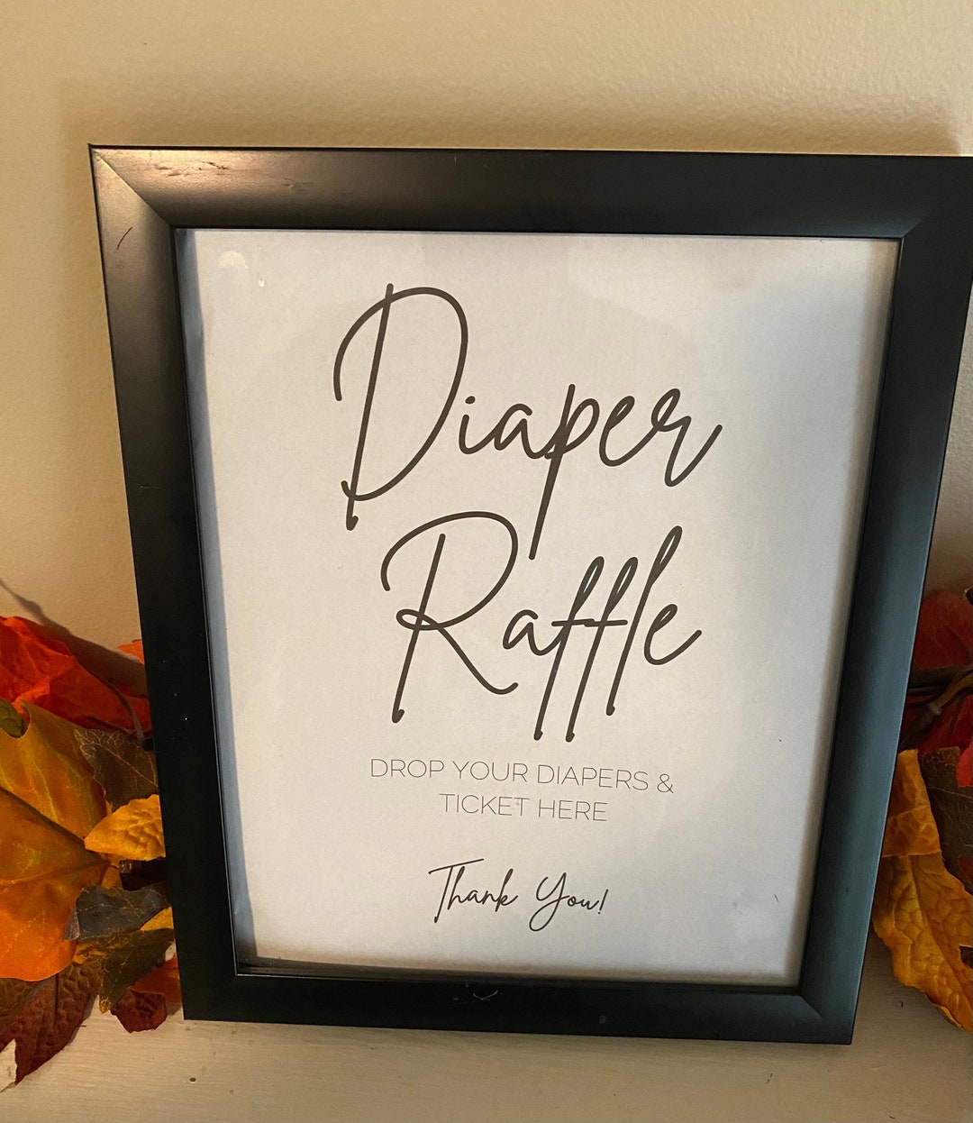 Diaper Raffle Container. Sign Diaper Raffle Sign - Etsy