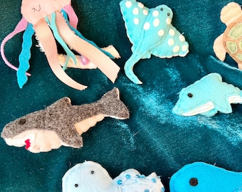 Feltie Ocean Creatures, Ocean Animals, Felting, Homeschool