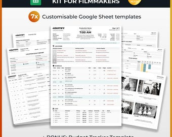 Complete Production Template Kit for Filmmakers | Google Sheets
