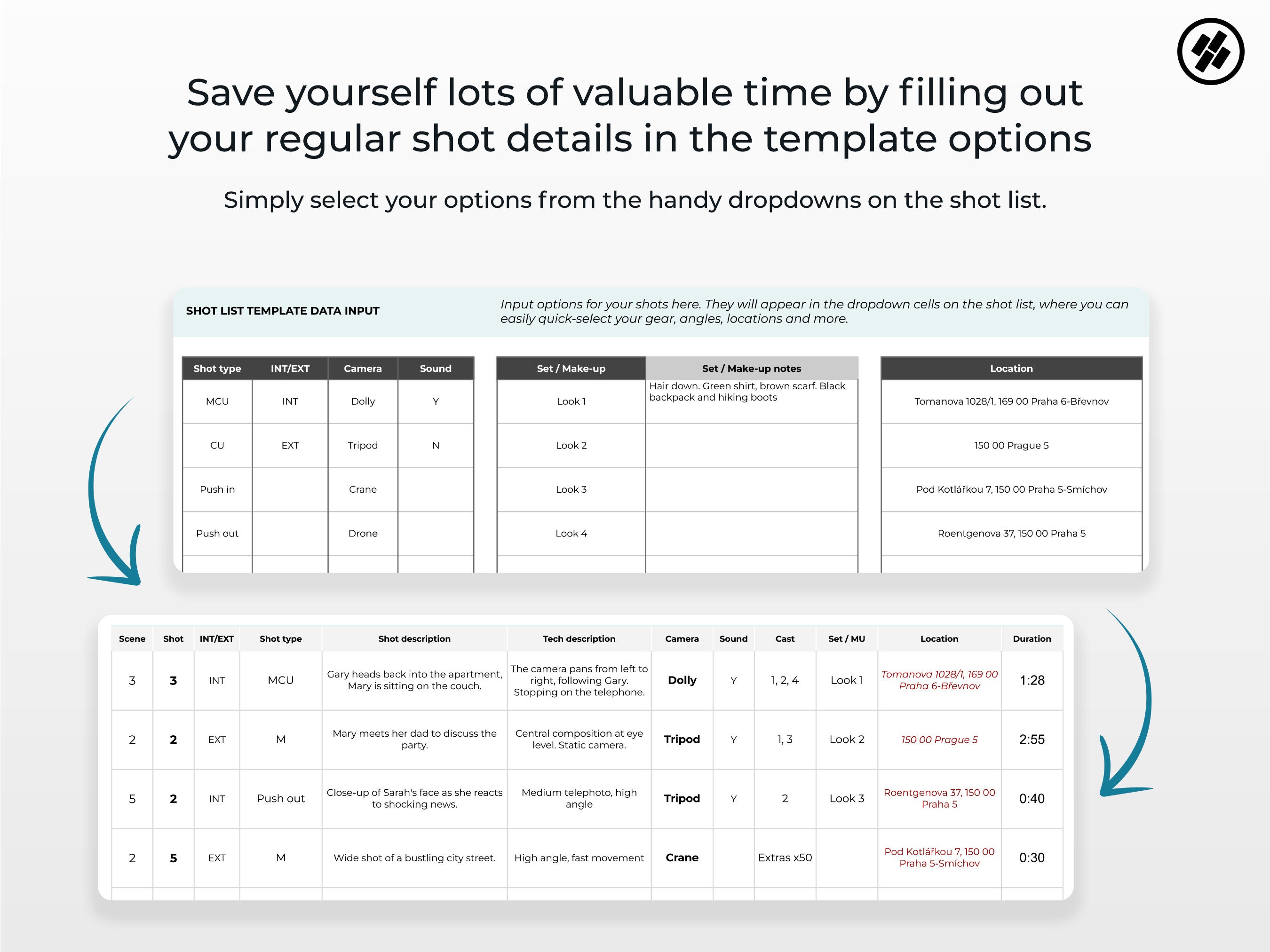 Shot List Template for Filmmakers | Google Sheets - Etsy
