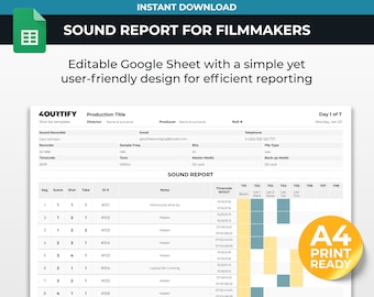 Klanggutachten Vorlage für Filmemacher | Google Sheets