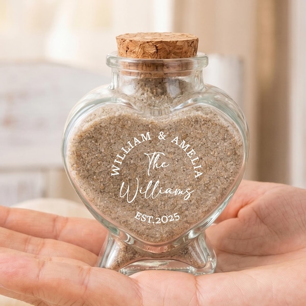 Honeymoon Sand Bottle, Small Travel Sand Memory Bottle, Wedding Bridal Shower Bottle, Mr and Mrs Couple Beach Ideas Gift, Sand Keepsake