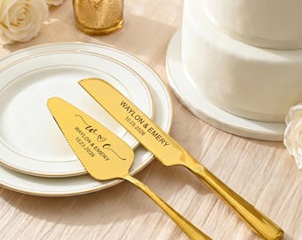 Personalisierter Hochzeitstortenheber, Tortenmesserset, Hochzeitstorte Geschenk für Braut und Bräutigam, Brautparty Geschenk