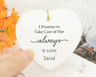 Personalized Mother Of The Bride Gift,Gift From Groom,Wedding Ornament Gift For Mom,I Promise To Take Care Of Her Always