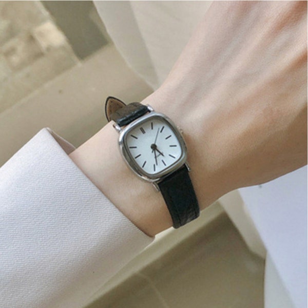 Damen Uhren/Damen Minimalist Zifferblatt Lederuhr/Vintage Boho Hippie Steampunk Armbanduhr/Vintage Lederuhr für Frauen/Geschenke für Sie