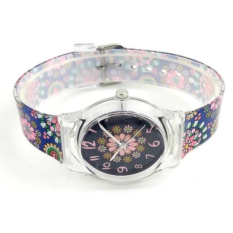 Watches for Women/quirky Wrist Silicone Flowers Watch Unique Style/boho Hippie Watch/watches for