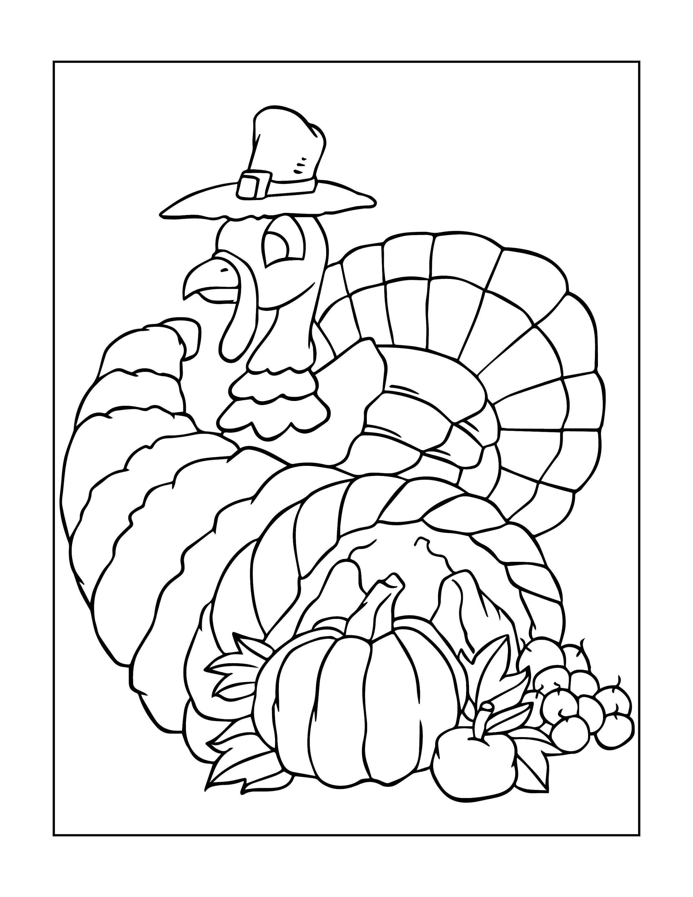 20 Thanksgiving Kids Coloring Pages Holiday Coloring Pages | Etsy