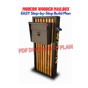 Modern Wooden Mailbox Post Plan Instructions- Mid Century Mailbox Post - Outdoor Garden Good Looking Mailbox Post