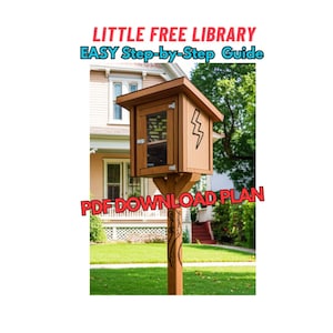 小さな無料図書館パントリーブックシェア木工プラン - 簡単な木工プロジェクト計画の青写真 - 販売できる木工プロジェクト