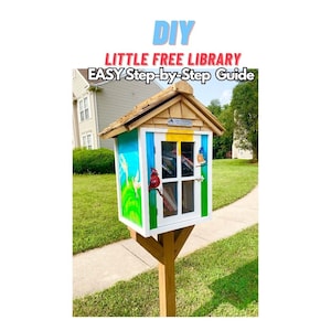 Little Free Library Pantry Book Share Beginner Friendly Woodworking Plan - Easy Wood Project Plan Blueprint - Wood Projects to Sell