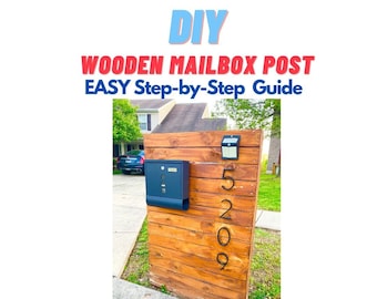 Modern Wooden Mailbox Post Plan Instructions- Farmhouse Modern Mailbox Post - Outdoor Good Looking Mailbox Post - PDF Download