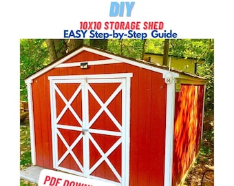 10x10 Outdoor Garden Storage Shed Build Plans - DIY Easy Woodworking Project Plans For Garden & Backyard - Make From Standard Lumber