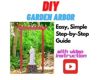 Garden Arch Arbor Plan - Wedding Gate Plan - Wood Garden Arbor - EASY Weekend Project - 4x4s and 1x6 Lumber - Zing Woodworks