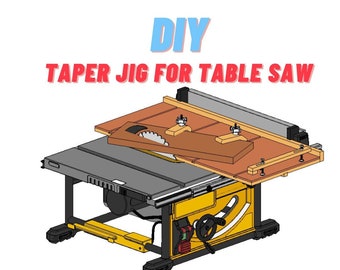 DIY Taper Jig for Table Saw - Essential Woodworking Jig - Woodworking Plans - Make From 1/2 and 1/4 Plywood/MDF- Zing Woodworks