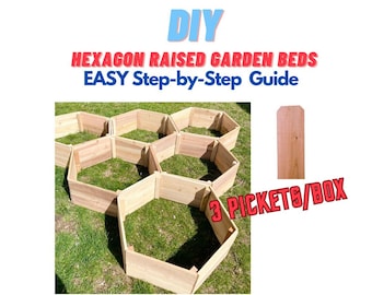 Garden Cedar Planter Woodworking Plans / Raised Planter Box Plans /Hexagon Garden Box / Outdoor Planter / Hex Raised Garden Bed