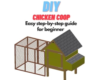 DIY Chicken Coop Rabbit Hut Instruction Plan - Outdoor Animal Hut Home Shelter - Garden Farming Woodworking Projects