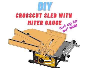 DIY Crosscut Sled for Table Saw - Essential Woodworking Jig - Make From 3/4 and 1/2 Plywood - Zing Woodworks