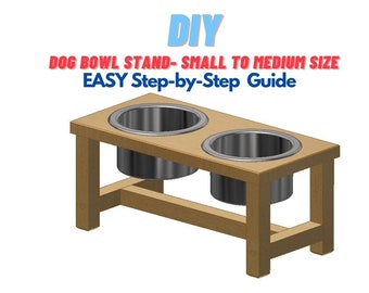 Dog Cat Bowl Stand Plans - Simple Easy Woodworking Projects For Your Pets - Easy Step-by-Step Guide