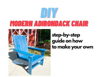 Moderne Adirondack Stuhl Pläne - DIY Patio Lawn Deck Garten Gartenmöbel - Easy Weekend Project - Zing Woodworks