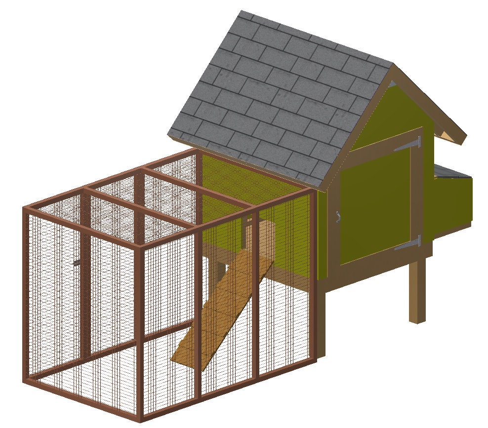 DIY Chicken Coop Rabbit Hut Instruction Plan Outdoor Animal Etsy