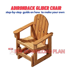 Planos de instrucciones para mecedora Adirondack - Mecedora - Muebles de exterior para patio, césped, terraza y jardín - Proyecto de carpintería fácil