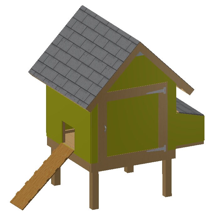 DIY Chicken Coop Rabbit Hut Instruction Plan Outdoor Animal Etsy