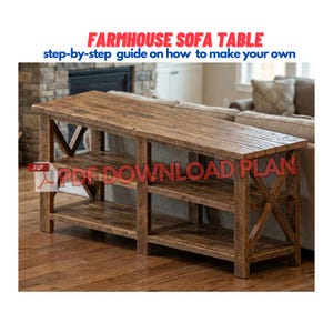 ファームハウス風ソファテーブルプラン - DIY簡単ガイド - 標準木材2本で作る - 週末にできる簡単プロジェクト