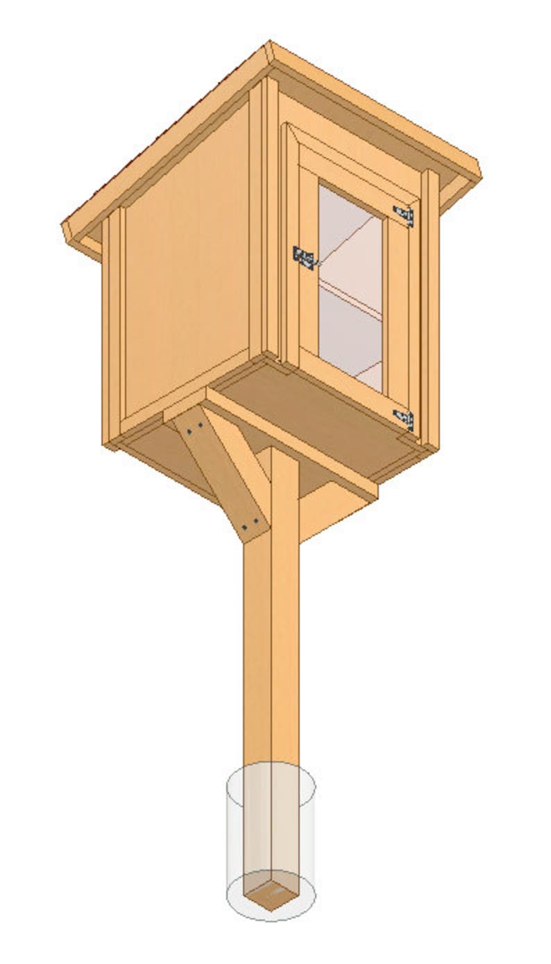 Plano de carpintería para compartir en la despensa de Little Free Library - Plano de proyecto de madera fácil - Proyectos de madera para vender imagen 5