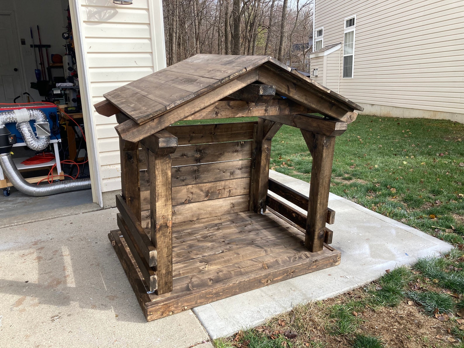 Outdoor Christmas Manger Nativity Scene Woodworking Plans Etsy