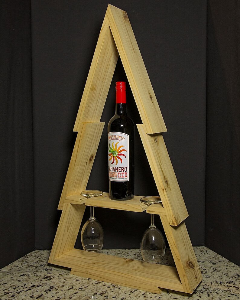 Wooden Christmas Tree Wine Rack Woodworking Plan - Easy Step-by-step ...