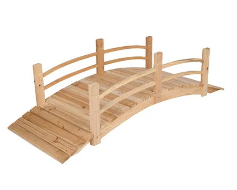 Arched Garden Bridge Woodworking Plan Outdoor Garden Bridge Etsy