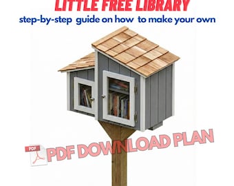 Plan de carpintería para principiantes: libro de despensa de Little Free Library - Plano de proyecto de madera fácil - Proyectos de madera para vender