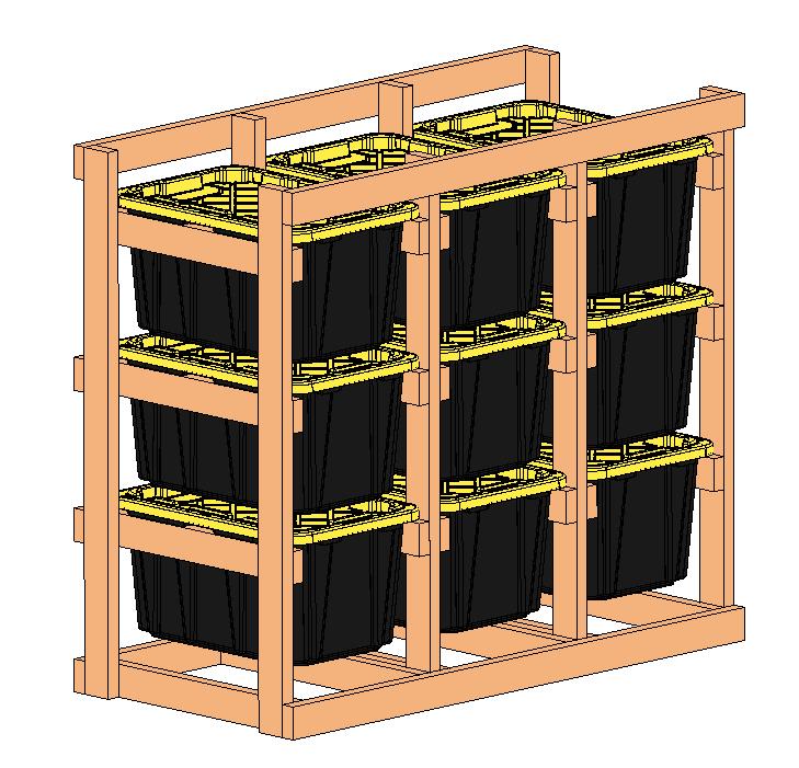 DIY 27-gallon Storage Bin Rack Plans | 9 Tote Capacity | Garage ...