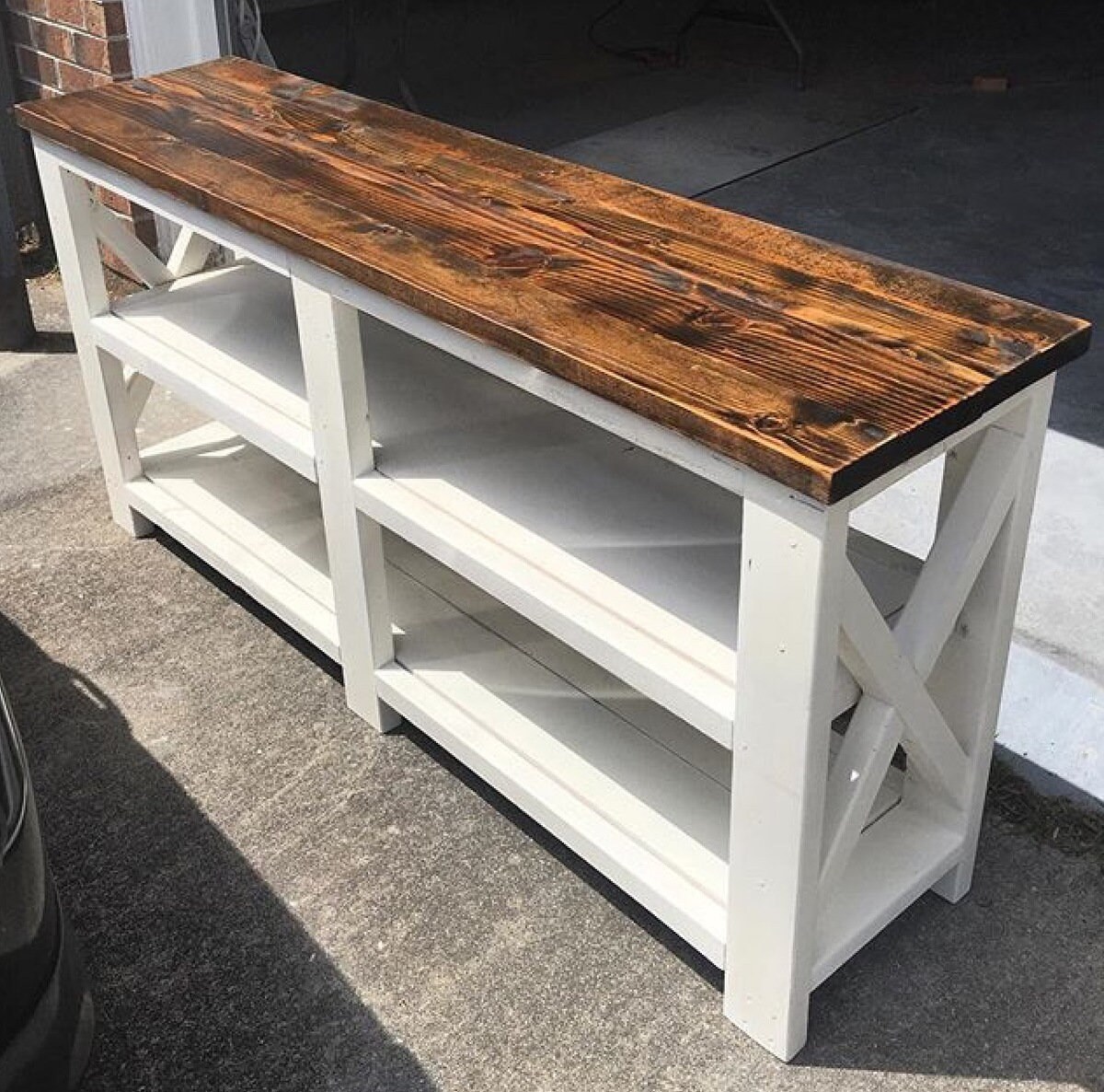 Farmhouse Sofa Table Plan DYI Easytofollow Guide Make Etsy