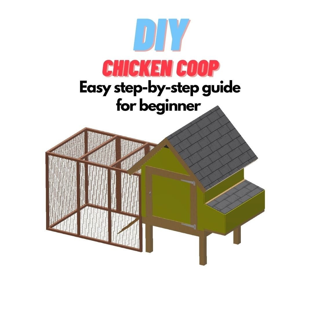DIY Chicken Coop Rabbit Hut Instruction Plan Outdoor Animal Etsy