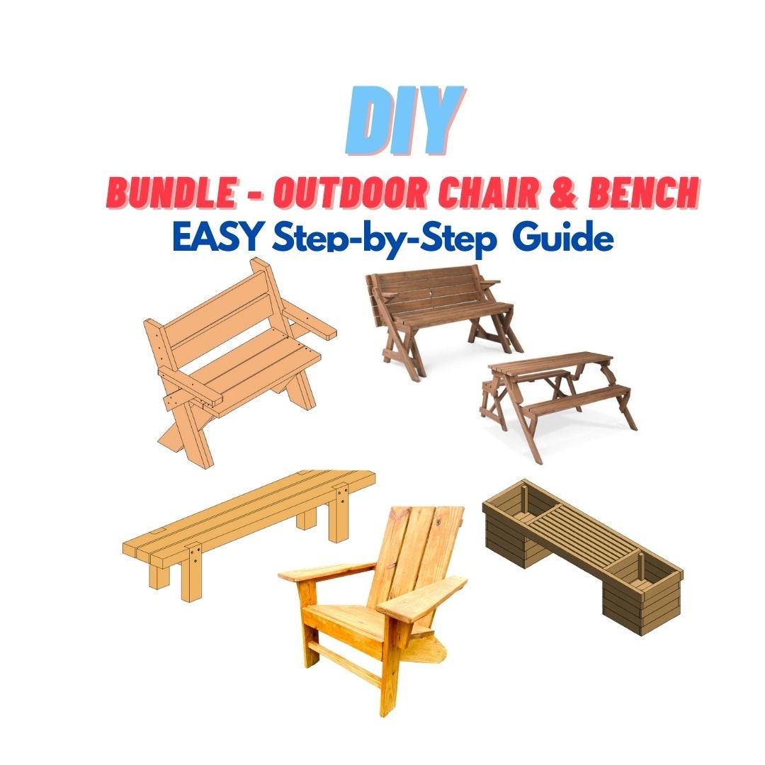 Outdoor Seating Chair Bench Plans Woodworking Project Plans 5 Different