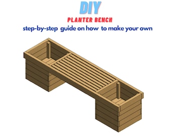 DIY Planter Bench Plans - Easy Weekend Project - Make From Standard 2x2, 1x4, 2x4 Lumber - Zing Woodworks