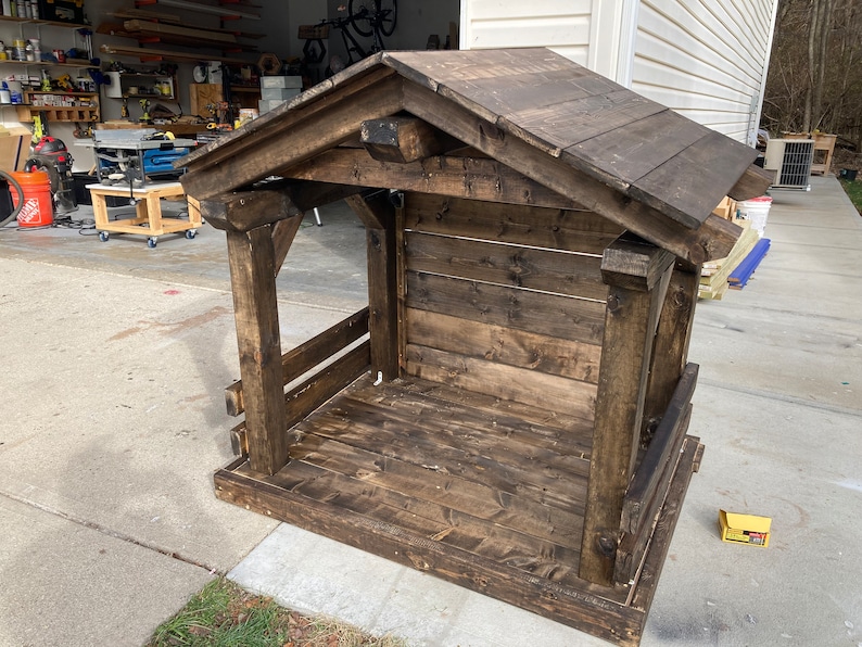 Outdoor Christmas Manger Nativity Scene Woodworking Plans Etsy