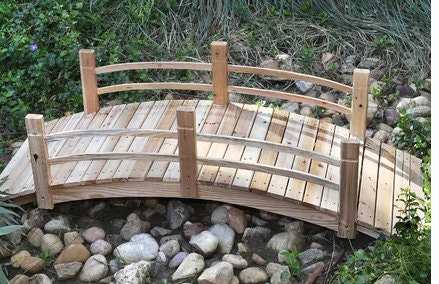 Arched Garden Bridge Woodworking Plan - Outdoor Garden Bridge ...